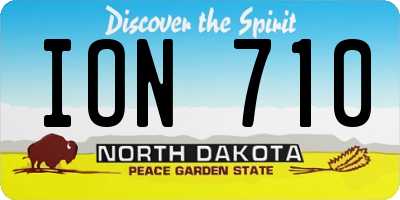 ND license plate ION710