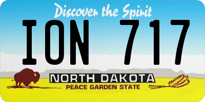 ND license plate ION717