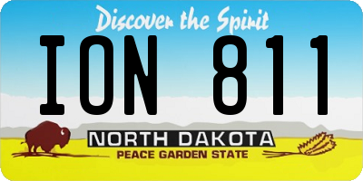 ND license plate ION811
