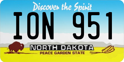 ND license plate ION951