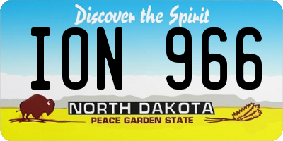 ND license plate ION966