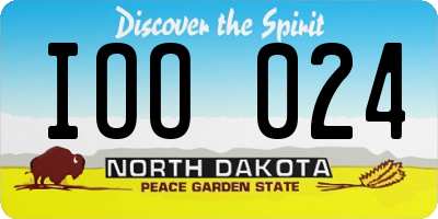 ND license plate IOO024