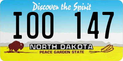 ND license plate IOO147