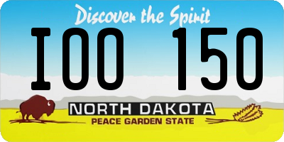 ND license plate IOO150