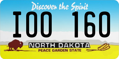 ND license plate IOO160