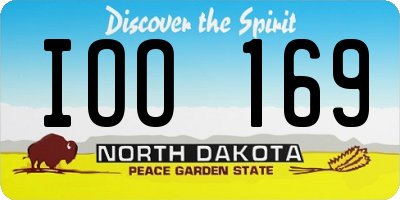 ND license plate IOO169