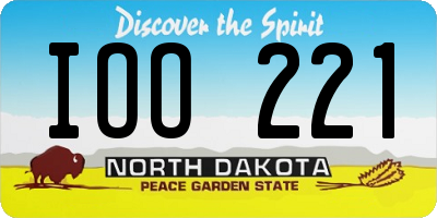 ND license plate IOO221