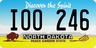ND license plate IOO246