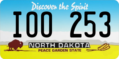 ND license plate IOO253