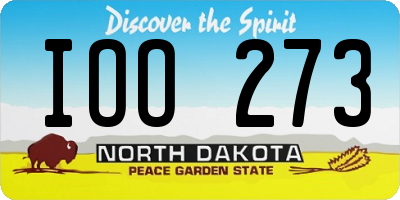 ND license plate IOO273