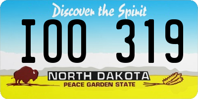 ND license plate IOO319