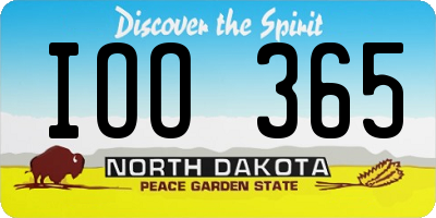 ND license plate IOO365