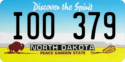 ND license plate IOO379