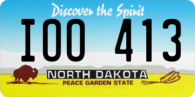 ND license plate IOO413