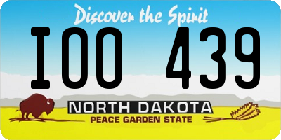 ND license plate IOO439