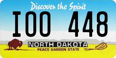 ND license plate IOO448