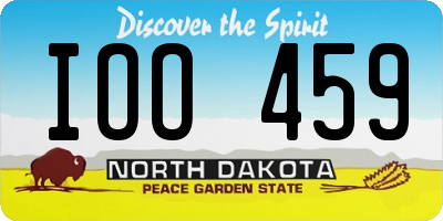 ND license plate IOO459