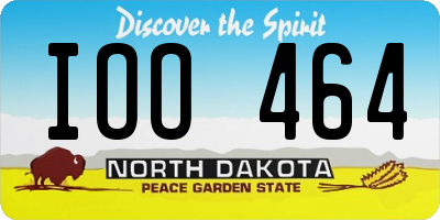 ND license plate IOO464