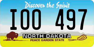ND license plate IOO497