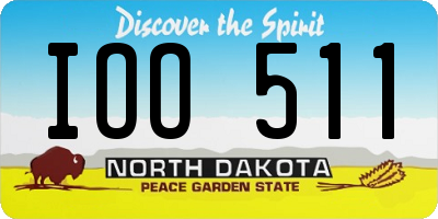 ND license plate IOO511