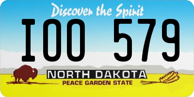 ND license plate IOO579