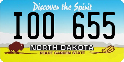 ND license plate IOO655