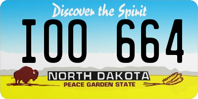 ND license plate IOO664