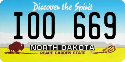 ND license plate IOO669