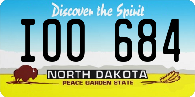 ND license plate IOO684