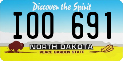 ND license plate IOO691