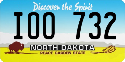 ND license plate IOO732