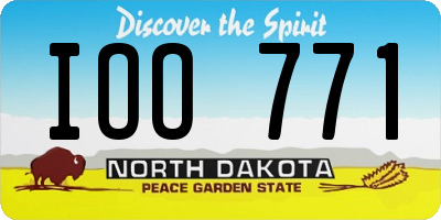 ND license plate IOO771
