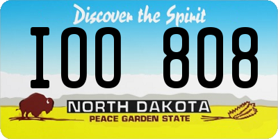 ND license plate IOO808