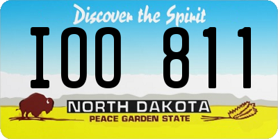 ND license plate IOO811