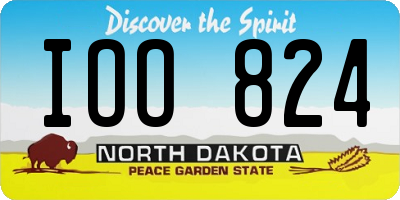 ND license plate IOO824