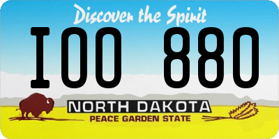 ND license plate IOO880