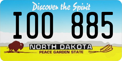 ND license plate IOO885