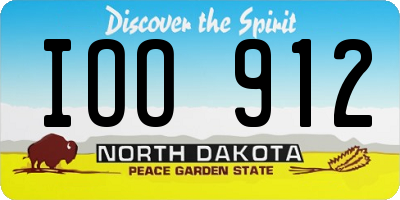 ND license plate IOO912