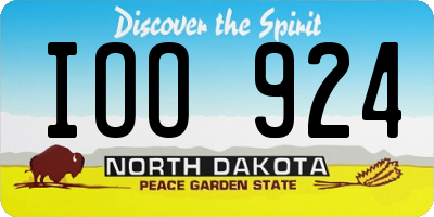 ND license plate IOO924