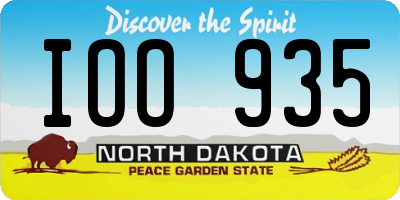 ND license plate IOO935