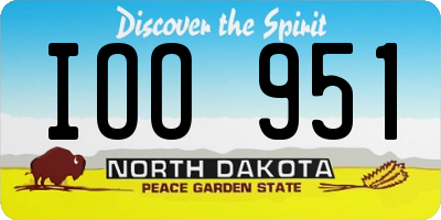 ND license plate IOO951