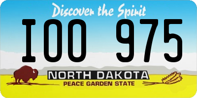 ND license plate IOO975