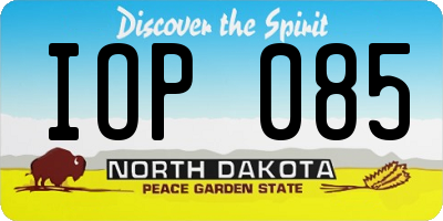 ND license plate IOP085