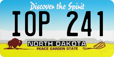 ND license plate IOP241