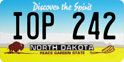 ND license plate IOP242