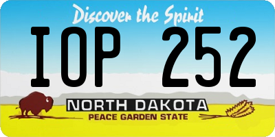 ND license plate IOP252