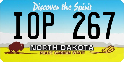 ND license plate IOP267