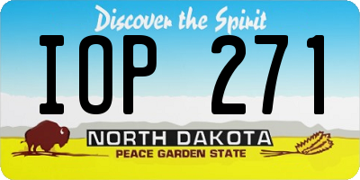 ND license plate IOP271