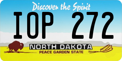 ND license plate IOP272