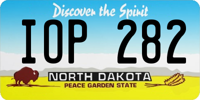 ND license plate IOP282